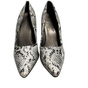 Pierre Dumas Snakeskin Print Pointed Stiletto Heels Women's‎ Size 7